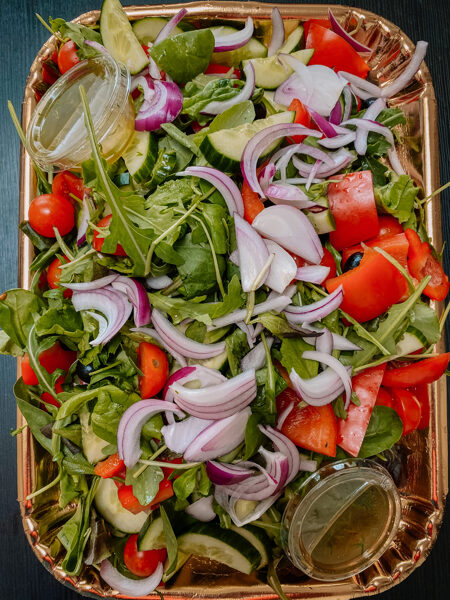 Dārzeņu salāti ar olīveļļu